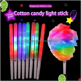 Baking Pastry Tools Foodgrade Cotton Candy Cones Colorf Glowing Marshmallow Sticks Drop Delivery Home Garden Kitchen Dining Bar Bak Dhwc8