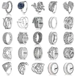 Cluster Rings Pan 925 Sterling Silver Multilayer Retro pekfingerring Hög kall dominering Snake Wide Edition ädla vind