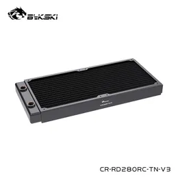 냉각 bykski 블랙 워터 냉각 280mm 구리 라디에이터 약 30mm 두께 12cm 25mm 두께 팬 CRRD280RCTNV3에 대해 더 좋습니다.