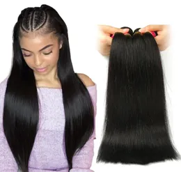 Unprocessed Peruvian Straight Hair Bundles Peruvian Straight Virgin Human Hair Weave Natural Color Double Weft Peruvian Hair 3 Bun6063184