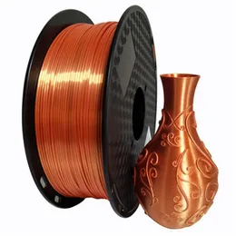 Skanna 3D -skrivare Pen Silk Filament Silkkänsla PLA GULD 1KG 500G 100G GOLDEN 3D UTSKRIFT SILK Textur 13 Färger Material