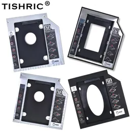 Enclosures Tishric Aluminum/Plastic 9.5/12.7mm SATA 3.0 2.5" Universal HDD Caddy Case Enclosure Adapter DVD HDD Hard Box For CD Optibay