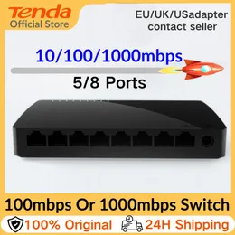 Controllo Tenda Gigabit Switch Ethernet 5/8Port 1000Mbps 10xfast Switch RJ45 Hub Ethernet Network Switch Soho Desktop Smart WiFi Switches