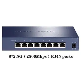 Przełączniki TPLINK TLSH1008 Ethernet Network Switch All 8*2,5 Gbps Porty RJ45 2,5 Gbps2.5g 2500 MBPS 2.5 Gigabit 2.5 GB Plug and Play