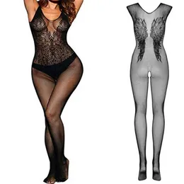 20% OFF Ribbon Factory Store Large size open mesh black Sexy hot Long body Women's stockings