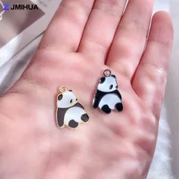 15 Stück Emaille Charms süße Pandas Charms Anhänger für Schmuckzubehör DIY handgemachte Herstellung Ohrringe Halsketten Zubehör