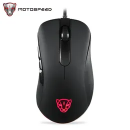 Мышь MOTOSPEED V100 RGB Проводная игровая мышь Оригинальная PAW3327 Оптическая эргономичная подсветка 6200DPI Светодиодная оптическая USB Проводная Pro Gamer ПК Ноутбук