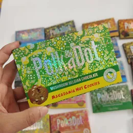Neue Poca-Schokoriegel-Verpackungsbox Magic Mushroom 4G-Verpackung Hauptbox Wave Dot Bag holografische Aufkleber 20 Geschmacksrichtungen