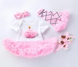 12m Mode Marke Neue Kleidung für Neugeborene Baby Mädchen Geburtstag Taufe Kleid Set Schöne Kleidung 1st Jahr Mädchen baby Anzug7704501