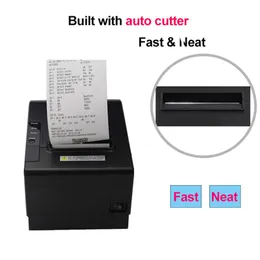 Drucker 80 -mm -Quittung Thermaldrucker Auto Schneidpapier Bluetooth Wireless 3 Zoll Bill QR Code Barcode USB Ethernet iOS Android Windows