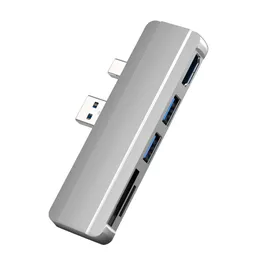 İstasyonlar Mosible USB HUB 3.0 Microsoft Surface Pro 4/5/6/7 için USB3.0 Port HDMICompatible SD/TF Kart Okuyucu Adaptör