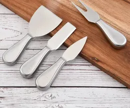 Ost Tools Butter Knife 6 Styles Rostfritt stål ostspridare Fork Cutter för tårtbrödpizza DH811