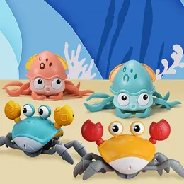 Kinderen inductie ontsnappen Crab octopus kruipen speelgoed baby elektronische huisdieren muzikaal speelgoed educatieve peuter bewegen speelgoed kerstcadeau
