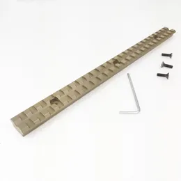 Crotek 10 Zoll lange Picatinny Weaver-Schienenmontagebasis, Aluminium, FDE-Farbe