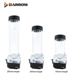 Soğutma Barrow 17W RGB Pompa/Rezervuar Tarak DDC PWM Pompası+195mm 245mm/295mm Rezervuar Soğutma Sistemi Sıcaklık Sensörü Siyah