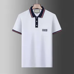 2023SS Fashion Polos T-shirt Men Casual T Shirt Hafted Cotton Polo Shirt High Street Collar Polos koszule
