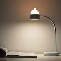Bordslampor LED -skrivbordslampan USB laddningsbar dimbar ögonskyddsläsning Ljus för sovrummet Bedside Lighting Portable Nightlight