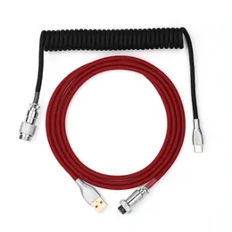 Accessories EPOMAKER MIX 1.8m Coiled TypeC To USB A TPU Mechanical Keyboard Cable with Detachable Aviator Connector for Gaming Keyboard