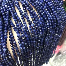 Beads Charming High-quality Natural First-grade Blue Soda Stone Loose For Jewelry Making Bracelet DIY Necklace Accessories 4 MM