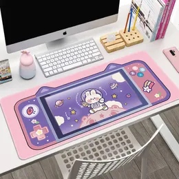 يستريح Cat Ear Mousepad لطيف مكتب كمبيوتر مكتب حصيرة الطاولة لوحة المفاتيح كبيرة الماوس وسادة الكمبيوتر المحمول