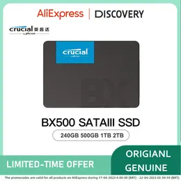 Unidades BX500 cruciais 240GB 500GB 1000GB 2000GB 3D NAND SATA 2,5 polegadas SSD interno de até 540MB/s unidade de estado sólido interno