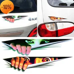 Ny Horrible Car Sticker 3D Eyes Peeking Monster Stickers Voyeur bildekor Huven Trunk Thriller Bakfönster Bil Dekalbiltillbehör