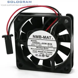 NMBMAT 7 2406KL05WB59 6015 60*60*15MM 24V DC 0.13A 3PIN SQURE FANUC SERVER COORING FANのためのパッド1PCSの新品