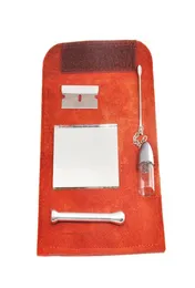 Lederen tabakzak Bagsnuff Snorter Bullet Tool Sniffer Straw Hooter Hooter Hoover Pouch Bag Pipe Smoking Set Kit Case2735750