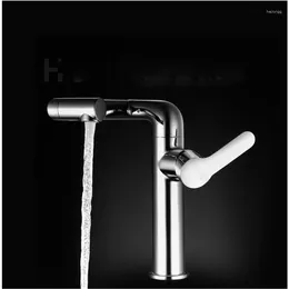 Torneiras de pia do banheiro Vidric Basin Faucet Leaver único Black Mixer Tap Water Gold Brush