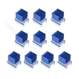 Tarama 10 PCS 3D yazıcı TMC2208 v1.2 3D yazıcı denetleyicisi için Isı Lavabolu Motor Sürücüsü Ana Kartları Reprap Ramps1.4