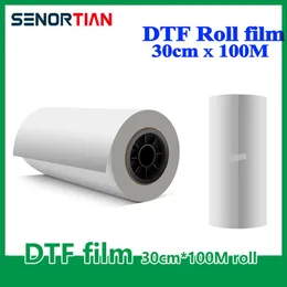 Impressoras A3 Filme de transferência de animais de estimação DTF para transferência direta 1 Roll Pet Film 30cm*100m DTF Film Printing Direct Transfer Film