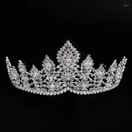 Clipes de cabelo Yysunny Luxury Crystal Wedding Flower Tiaras para Bride Pinent Crowns Acessórios de noiva Presente de joalheria de joalheria