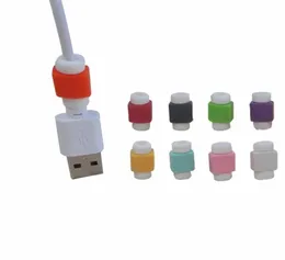 1000pcslot USB Data Charger Cable Silicone Saver Protector Headset Protection Earphone Wire Cord Protective For iPhone 11 Pro Max3110524