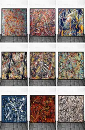 Słynny Jackson Pollock Streszczenie plakaty dzieła sztuki i grafiki graffiti malowanie ścienne zdjęcia sztuki na salon wystrój domu C6301214