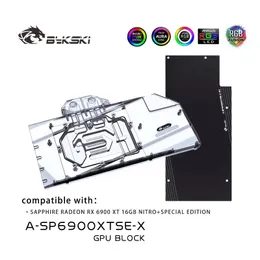 Cooling Bykski GPU Block For Sapphire Radeon RX 6900XT 16GB Nitro+ Special Edition Full Cover GPU Water Cooling Cooler ASP6900XTSEX