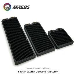 Resfriamento de 27 mm de espessura de cobre Radiator PC para fã de 140 mm G1/4''''Awater Refrigere Colleir dissipador de calor 140/280/420mm