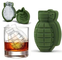 3D Grenade Shape Ice Cube Mold Creative Ice Cream Maker Party Drinks Silicone Trays Molds Kitchen Bar Tool Mens Gift5748489
