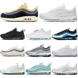Classic 97 Sean Wotherspoon Calzado deportivo para hombre Vapores Triple White Black 97s Golf NRG Trainers Lucky And Good MSCHF X INRI Jesus Celestial Men Women AirMAxS Sneakers