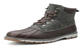 Boots Men Classic Duck With Waterproof Rubber Sole Rain Lace Up Ankle Shoes Fur Winter Leather8215826