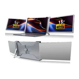 Monitorer 15in Dual Monitor Extender Triple Portable HD 1080p IPS -skärmdisplayförlängare för bärbar dator