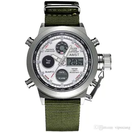 multifunzionale orologi sportivi da alpinismo prepotente impermeabile maschio forma quarzo nylon militare orologio tattico LED Dive 50M 199I