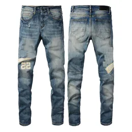 2023 Nuovi jeans di alta qualità pantaloni da moto strappati e strappati jeans da moto slim fit jeans firmati da uomo taglia 28-40 # 16