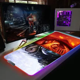 Repousa grande mouse rgb mouse blide mousepad led mause pad jogador mortal kombat mouse carpete big mause pad da mesa de mesa de tat de tat de tat kombat tapete de luz de fundo