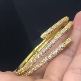 Eleganti bracciali a due giri Braccialetti alla moda con diamanti pieni per uomo Donna Amante Coppia Festa Nuziale Regali di tutti i giorni Qualità