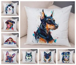 Cushiondecoratif Yastık 50 Stil Sevimli Suluboya Pet Dog Kılıfı Dekor Dekor Dekek Hayvan Yastık Kılıfı Yumuşak Peluş Yastık Kapağı 6104689