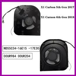 Pads CPU COLING FAN ND55C34 DC05V 0,45A 17E30 00UR984 для Lenovo ThinkPad X1 Carbon X1C 2017 2018 5 -й 6 -й ноутбук