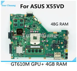 ASUS X55V X55V X55VDラップトップマザーボード用GT610M GPU 2G/4GB RAM HM76 DDR3 100％テスト作業用マザーボードX55VDメインボード