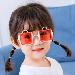 Sunglasses Small Sachets Semimetal Street Children Personality Irregular Frame Glasses Take 2051 Atmosphere