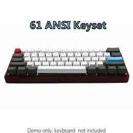 Combos 61 Key ANSILayout OEM Profile PBT Thick Keycaps for 60% Mechanical Keyboard For Cherry MX Switches Mechanical Gaming Keyboard