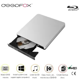 Drives Deepfox Bluray Player External Optical Drive USB 3.0 Blu ray BDROM CD/DVD RW Burner Writer Recorder Portable For Macbook Laptop